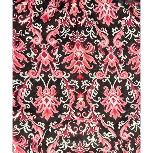 KATE SPADE Beach Swimsuit Cover-Up Mini Dress Black Pink Smocked Size 38" Bust‎ - Picture 10 of 12